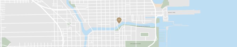 Chicago Street map show Trump Chicago location